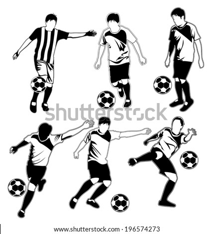 Vector illustration of  soccer  player
