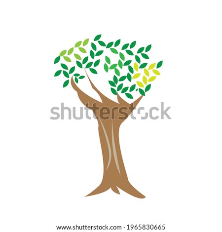 flat or minimalist nature or tree logo