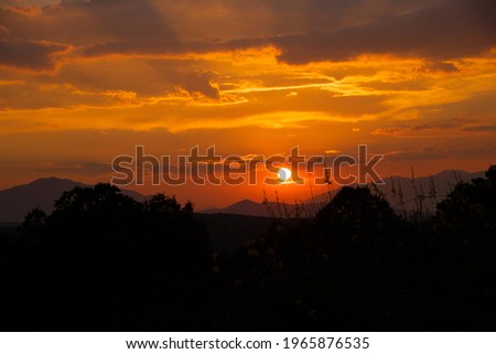 Sunset in Pollino national park 