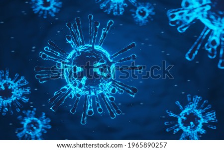 Virus background COVID-19 Corona virus outbreaking and Pandemic 3D rendering