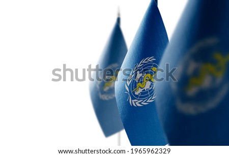 Set of World Health Organization WHO national flags on a white background Royalty-Free Stock Photo #1965962329