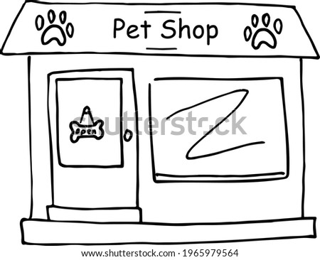 Building house vector doodle sketch. Hand drawn simple illustration. Suburban setting, hotel, hostel, apartments. Shop front facade or family accommodation isolated on white background
