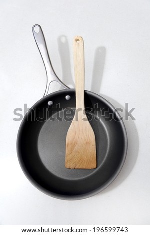 A close up shot of a kitchen frying pan