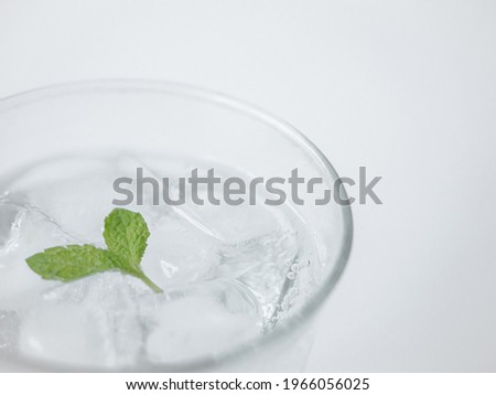 Carbonated water in a glass