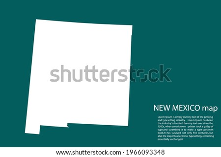 NEW MEXICO map vector, isolated on Green  background
