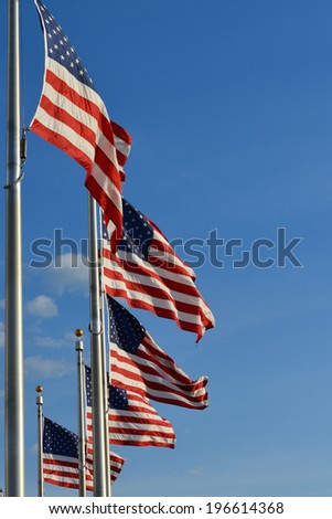 United States flags 