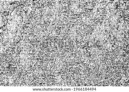 Grunge texture of a terry towel close-up. Monochrome background terry cloth with noise, spots, dots and grit. Overlay template. Vector illustration