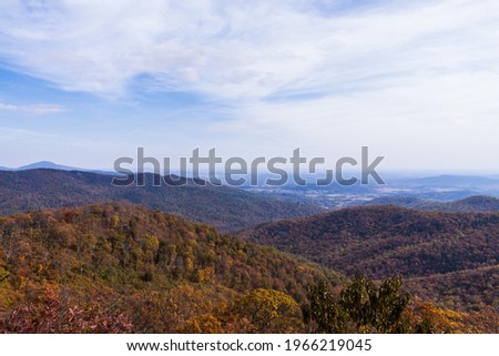 dramatic autumn landscape image taken in Shenandoah National Park in Virginia.