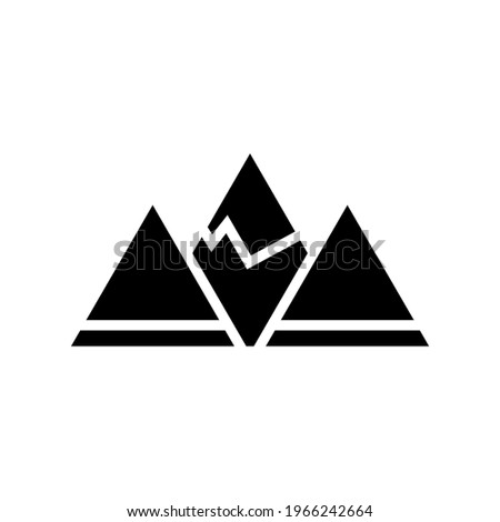 mountains knife icon or logo isolated sign symbol vector illustration - high quality black style vector icons
