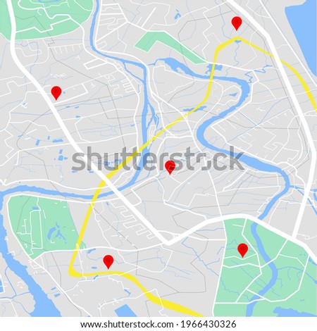 city map for any kind of digital info graphics and print publication. Royalty-Free Stock Photo #1966430326