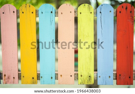 Texture of small colored fence. Maldives