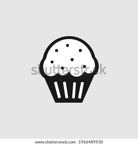 icon donut cupcake vector design