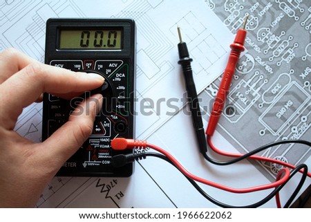  Electronic shemes, board, soldering and digital multimeter