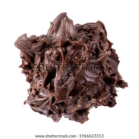 Chocolate  ball isolated on a white background