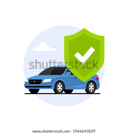 Car insurance policy finance form money concept. Car insurance icon vector document