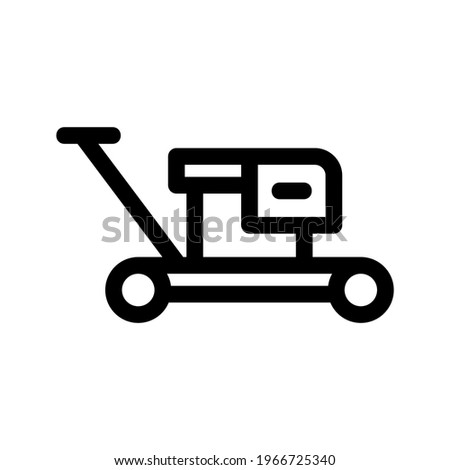 lawn mower icon or logo isolated sign symbol vector illustration - high quality black style vector icons
