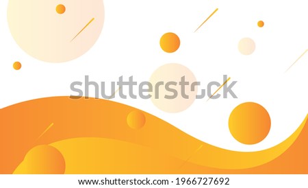 abstract orange background with wavy shape