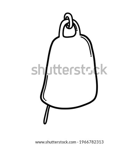 Bell Doodle vector icon. Drawing sketch illustration hand drawn cartoon line.