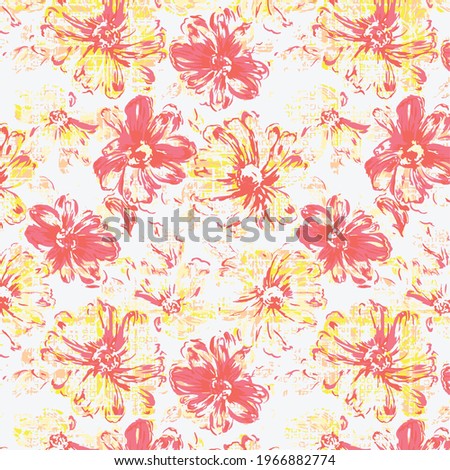 pattern rustic summer autumn floral seamless vector fashionable print design 