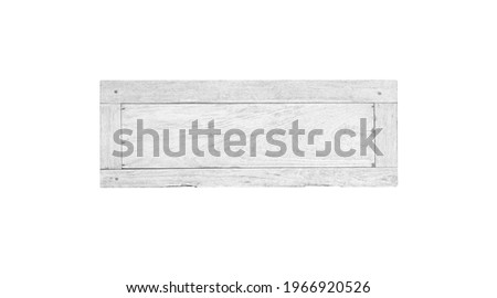 Gray wood board sign texture with gray patterns and space isolated on white background , clipping path