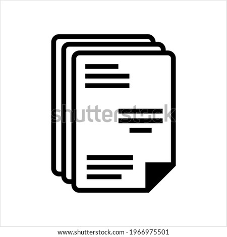Sheet Icon, Document Icon, Paper Icon Vector Art Illustration