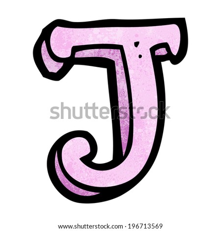 cartoon letter J