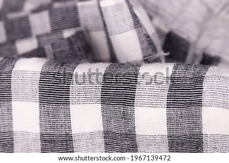 close-up black and white fabric background