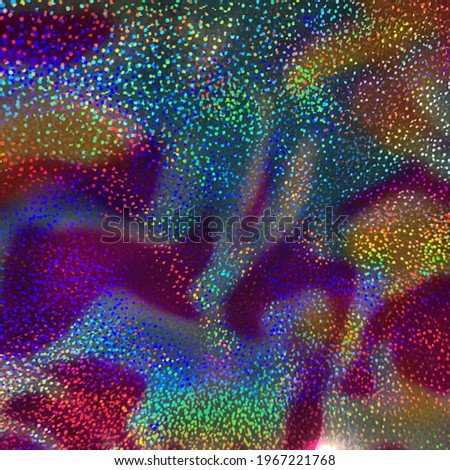Holographic foil material texture with swirl pattern
