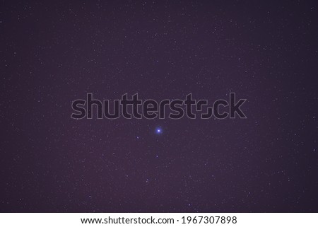 Vega star in the night sky.