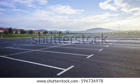 Empty outdoor parking space