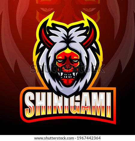 Shinigami esport logo mascot design