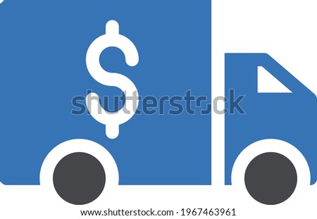 truck vector glyph colour icon