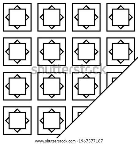 Pattern of cubes and rhombuses on a white background