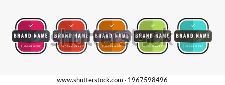 Business badge design template. Company logo badge set. Vector illustration.