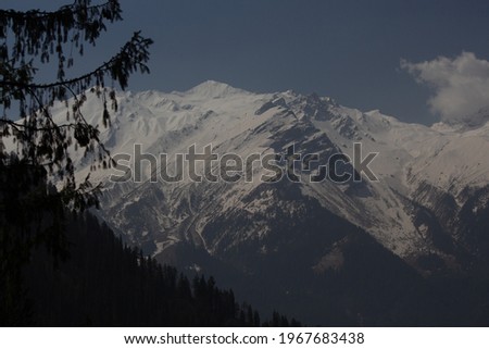 Snow Mountain in Himalayan Range in India