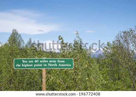 Mount McKinley and Signage