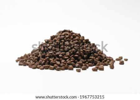 Cat food isolated on white background.