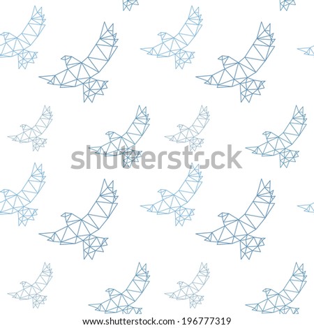 Bird seamless pattern backgrounds, vector illustration