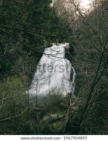 Long exposure photo of a waterfall near Astoria, Oregon