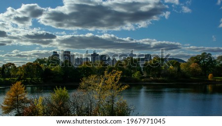 A beautiful view of Montreal's skyline from st-helene island