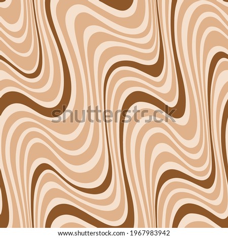 Abstract Wavy Lines Seamless Vector Pattern Isolated Background