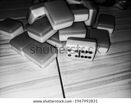 domino rock in black and white photo