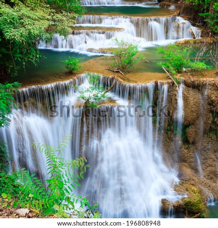 Huay Mae Kamin waterfall Kanjanaburi Thailand