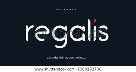 modern creative alphabet. Future fonts style. Typography modern fonts. vector illustration Royalty-Free Stock Photo #1968132736