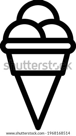 cone vector thin line icon