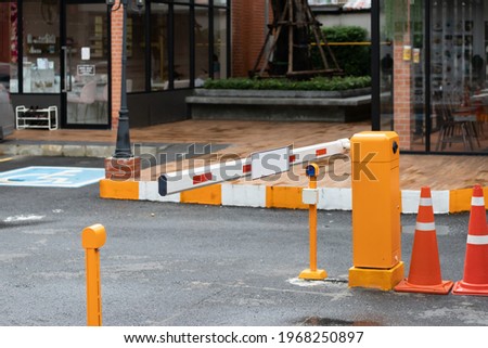 car park barrier for car park lot, automatic entry system.