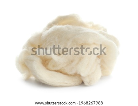 Heap of soft wool isolated on white Royalty-Free Stock Photo #1968267988