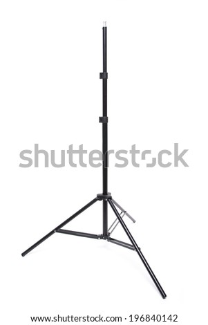 Studio light stand isolated on white background