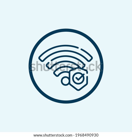 Wifi security icon isolated on white background from internet security collection. Wifi security icon trendy and modern Wifi security symbol for logo, web, app, 