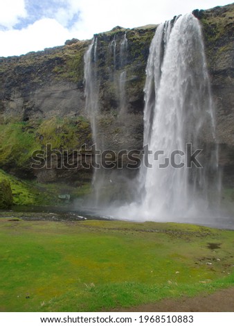 Seljalandsfoss, beautiful high waterfall in Iceland